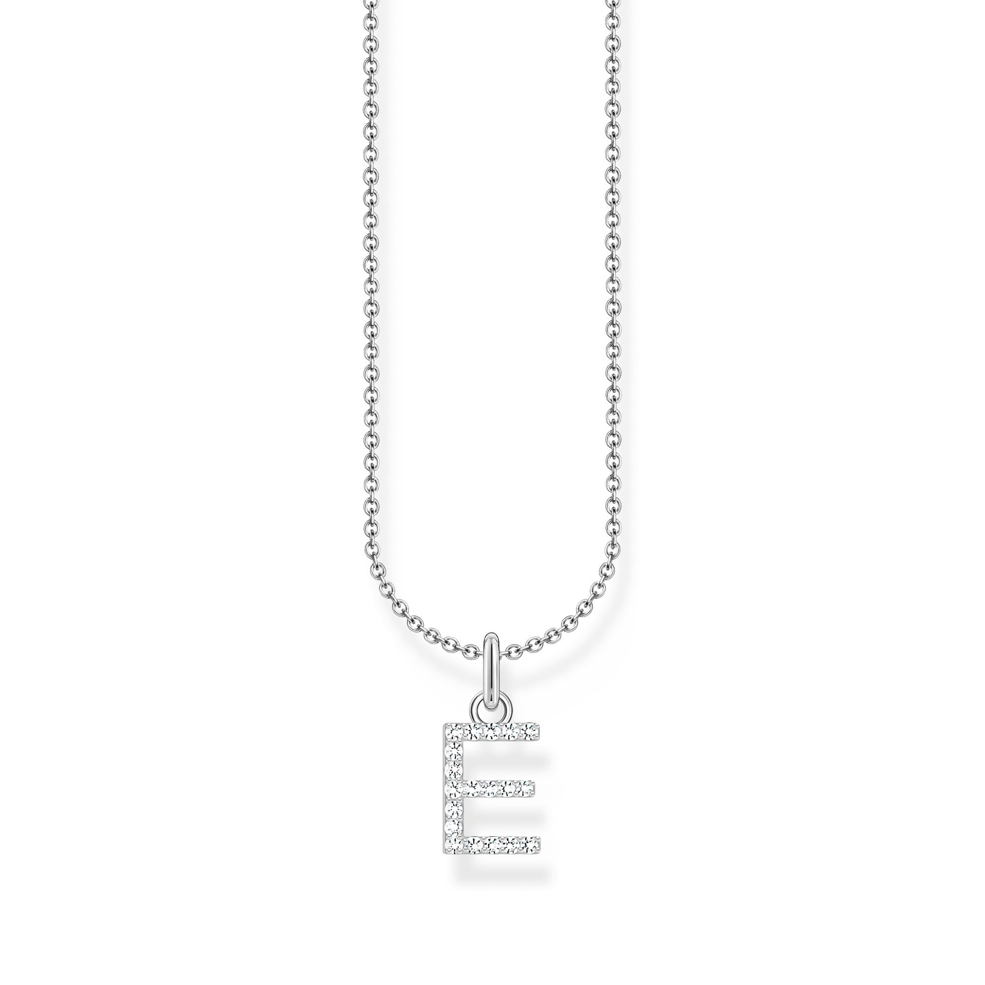 Thomas Sabo letter D necklace, gold-plated silver with zirconia, KE2243-414-14