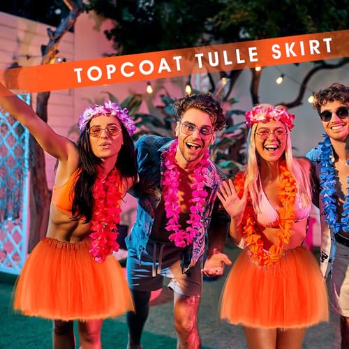 Tütü Damen Rose Rot 3 Lagen Tüll Ballettrock Stretch Karneval Kostüm Party Zubehör Urlaub Tanz Halloween Laufrock 80er Jahre Outfit Ballett Rock