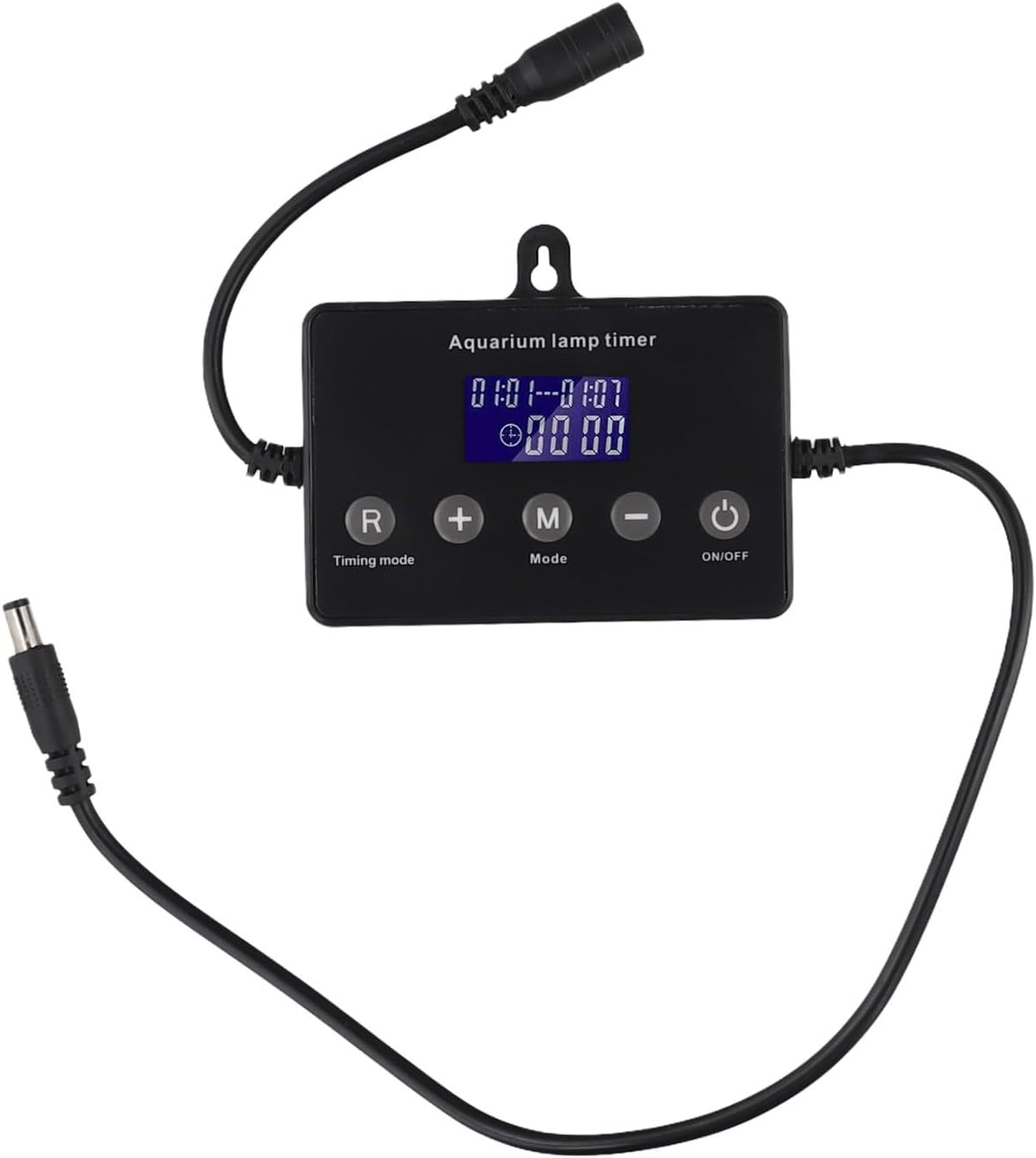 Intelligent Aquarium Light Controller with LCD Timer and Dimmer for 12-24V LED Strip Lights, Multi-Mode Sunrise Sunset Effects, Power-Off Memory, Compatible