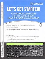 Mindtap Mobile App Printed Access Card for Spanish: Exploraciones Curso Intermedio, Enhanced 1337565245 Book Cover