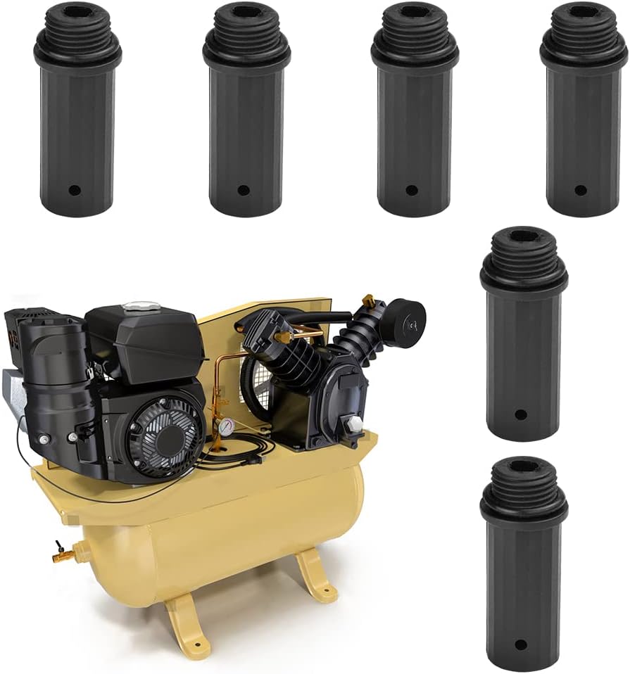 WUHEECOME 6 Pcs Air Compressor Breather Rod 15.5mm Plastic Breathing Nozzle Valve Vent Compressor Breather Vent Breathing Rod Vent Cap Air Compressor Pump Accessories for Piston Type Air Compressors