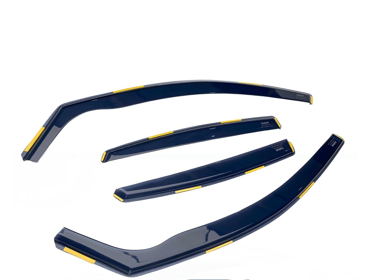 Wind Deflectors Set Compatible with VW Passat B6/B7 5 Door Estate 2005-2014 – 4Pcs Tinted In-Channel Window Visors