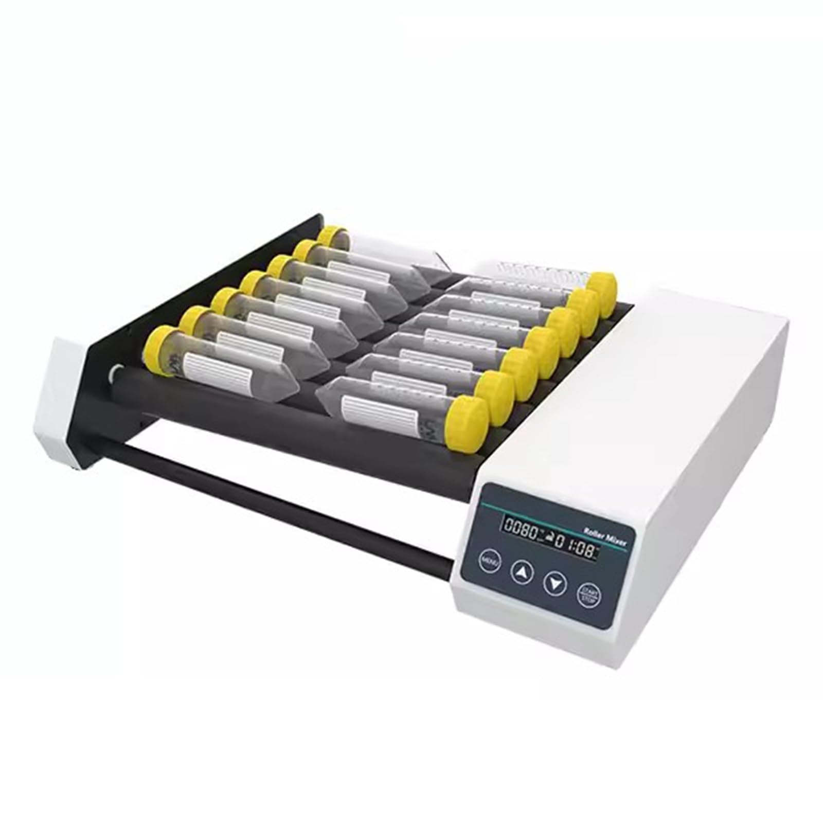 Laboratoryjny Mieszalnik Rolkowy, ma Tryb Kołysania i Toczenia, Regulowana Prędkość Obrotowa 20-80 RPM, do Mieszania Próbek w Probówkach Wirówkowych i Kolbach,RM-8Pro