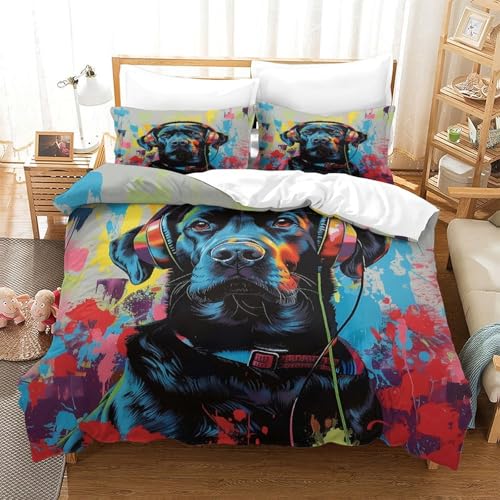 Parure de couette chien microfibre de qualité supérieure King 220x240cm - 3