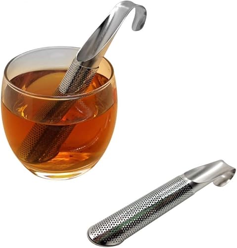 Topwon Infusor de té con filtro de té de malla de acero inoxidable para uso personal de viaje en casa, 2 paquetes