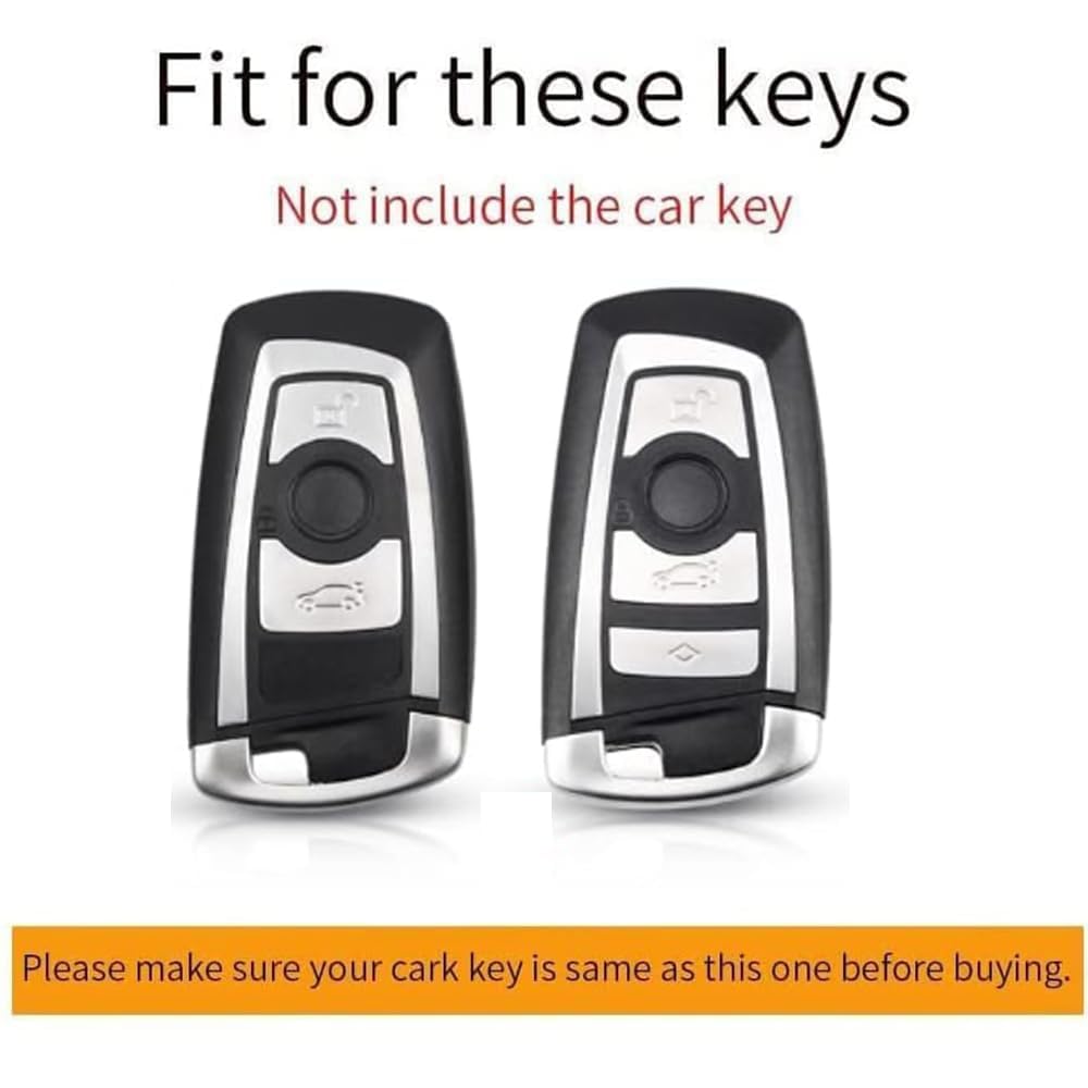 ontto Etui na kluczyki samochodowe pasuje do BMW F20 F30 G20 F31 F34 F10 G30 F11 X3 F25 X4 I3 M3 M4 1 3 5 metalowe 3 przyciski czarne