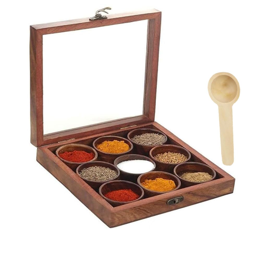 Bamboo Masala Spoons - 6 Piece Set -2