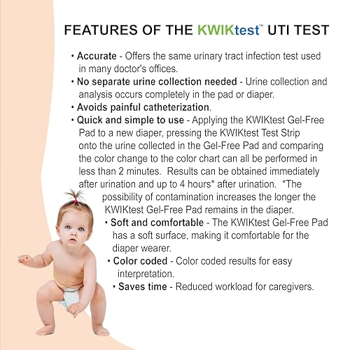 UTI Diaper Tests (20) for Baby - Toddler - Adult - Urinary Tract Infection