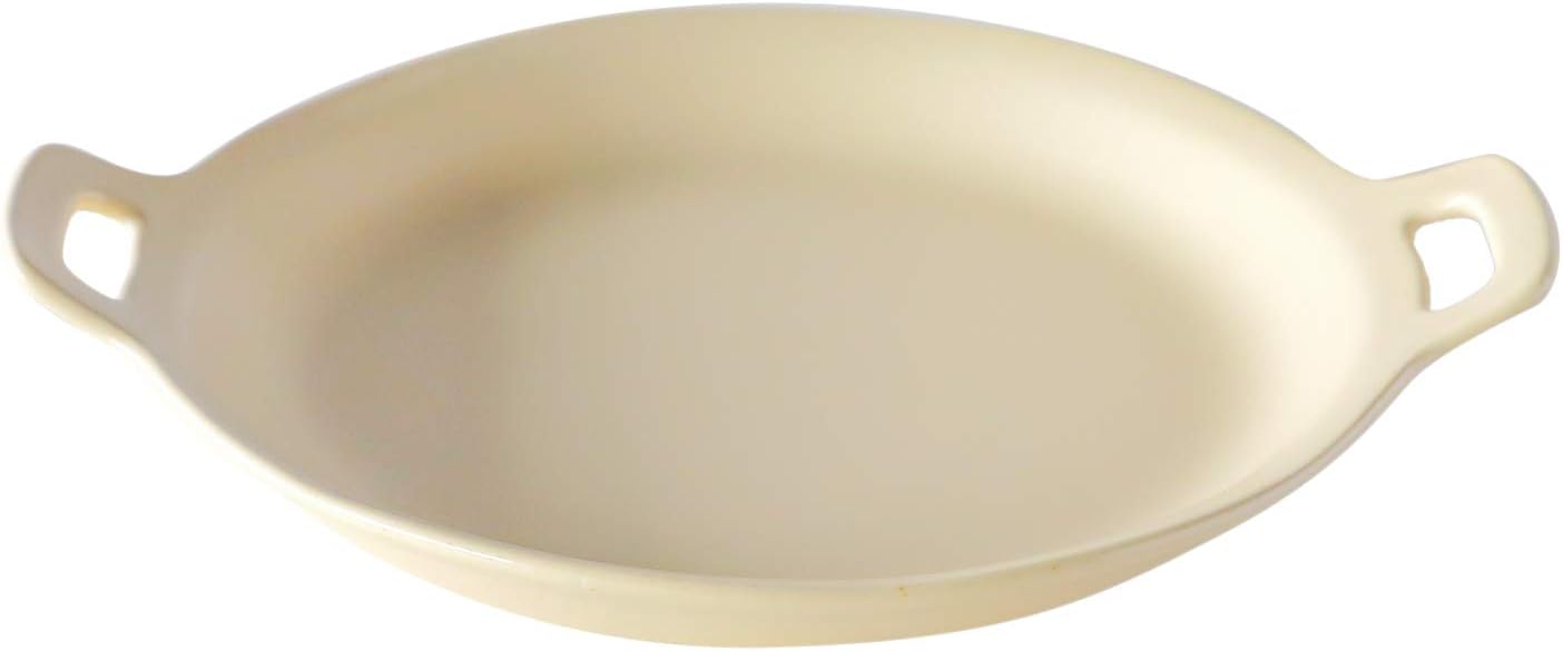 TAMAKI NARU T-932575 Plate S, Beige, 6.1 x 7.3 x 1.2 inches (15.5 x 18.5 x 3 cm), Microwave and Dishwasher Safe