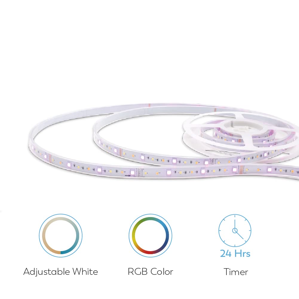 Garza Smart - Tira LED Inteligente Wifi de 3 Metros, Luz blanca regulable CCT y multicolor RGB, Programable, Impermeable IP65, Wifi 2.4GHz, Intensidad regulable, Control por app y voz Alexa/Google