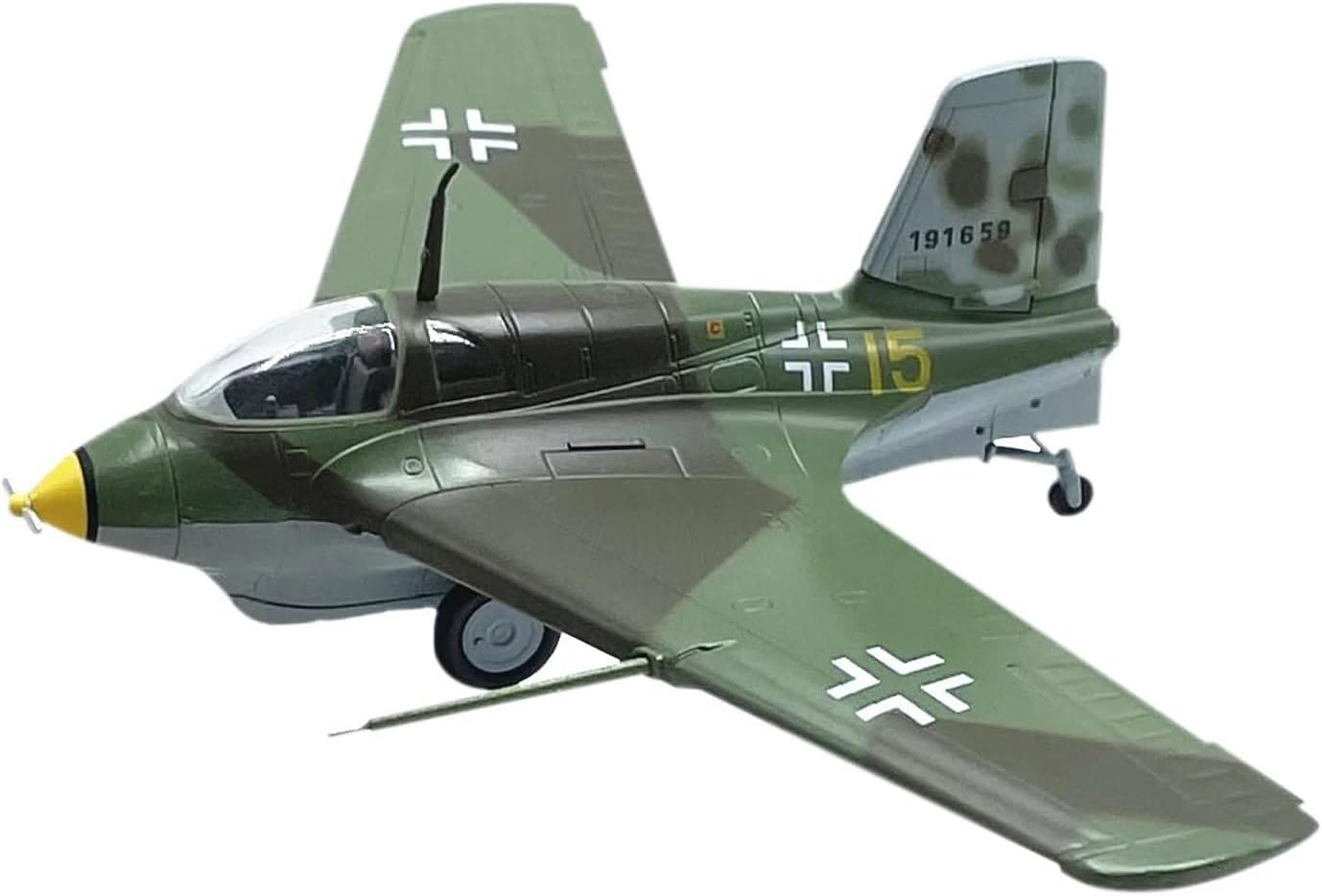 Scale Aircraft Model 1: 72 for German ME163 Jet Fighter Model Simulation Static Aircraft Model Aircraft Model with Stand Collection