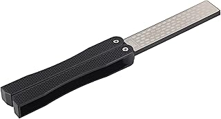 Double Sided Diamond Sharpening Stone, Foldable Diamond Knife Sharpener Stone, DMT Diamond Sharpening Stone, Pocket Diamond Whetstone for Outdoor Camping Kitchen Garden Tool(Black)