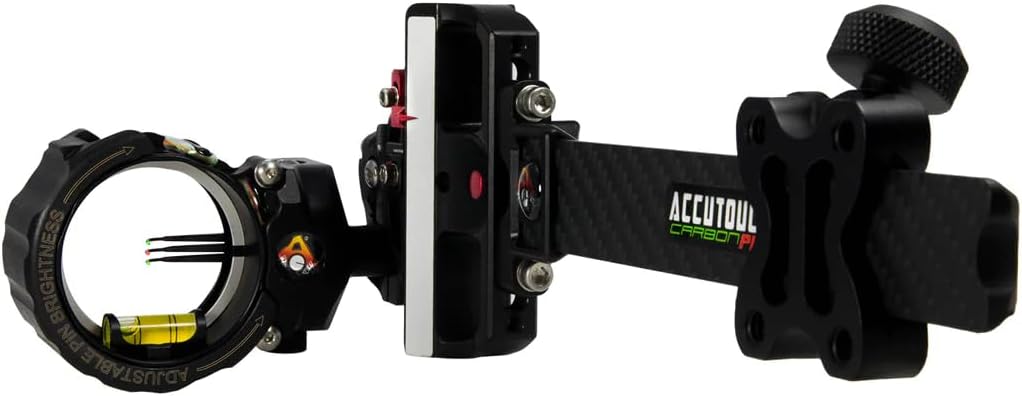 Axcel ACUT-C319-4BK Accu Touch Carbon Pro Stat 3 Pin .019 Archery Sight, Left Hand/Right Hand
