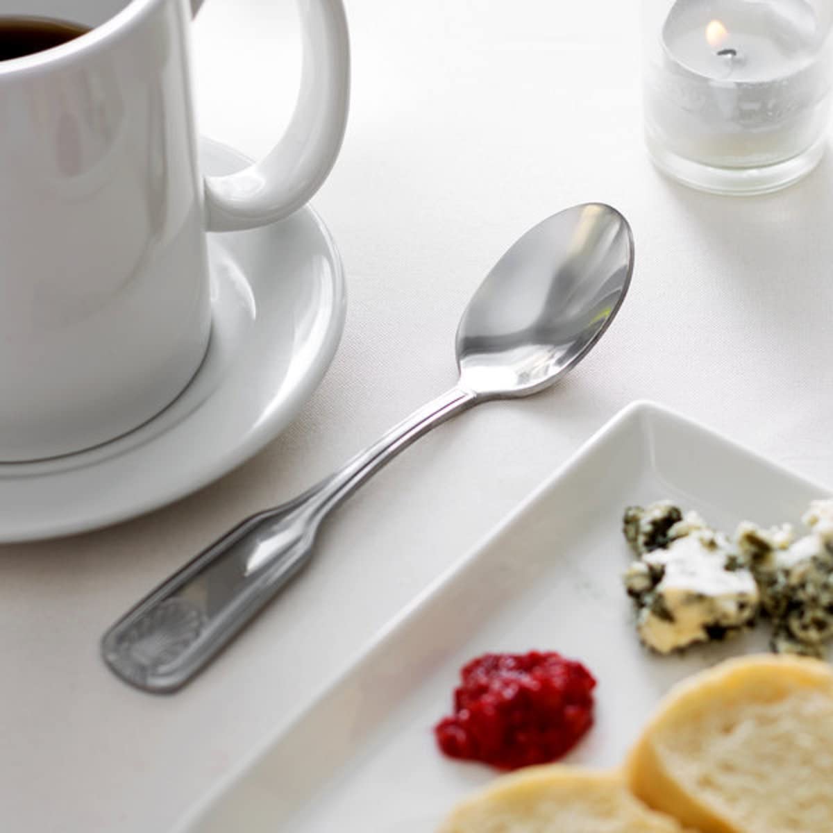 TrueCraftware- Sea Shell Stainless Steel Teaspoon Set of 12- Silverware Flatware Cutlery Kitchen Tableware Set for Home and Restaurant for Stirring Coffee Dessert Cake Ice Cream Soup Cappuccino