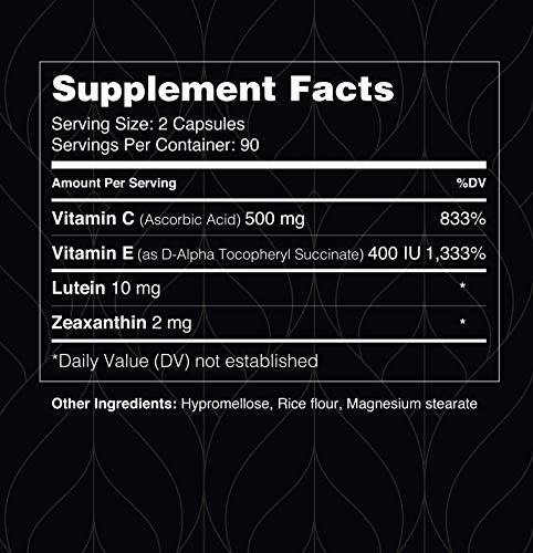 Zinc Free AREDS 2 for Eye Health - 3 Month Supply - Based on The Areds II Study but Without Zinc