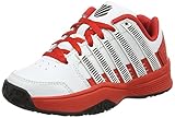  K-Swiss Performance Jungen Court Impact LTR Omni Tennisschuhe, Weiß (White/Fiery Red/Black 165), 33 EU
