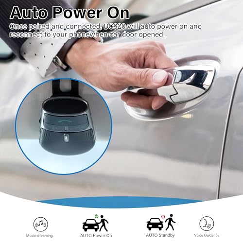 image for Bluetooth Phone Speaker for Car, SUNITEC Hands Free Bluetooth Car Spea