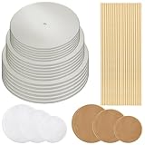 Patelai 98pcs Cake Tiered Stacking Kit - 6, 8, 10 Inch Cakes Boards, Wooden Cake Dowels, Parchment Paper Round for Tiered Cakes Wedding Birthday Party