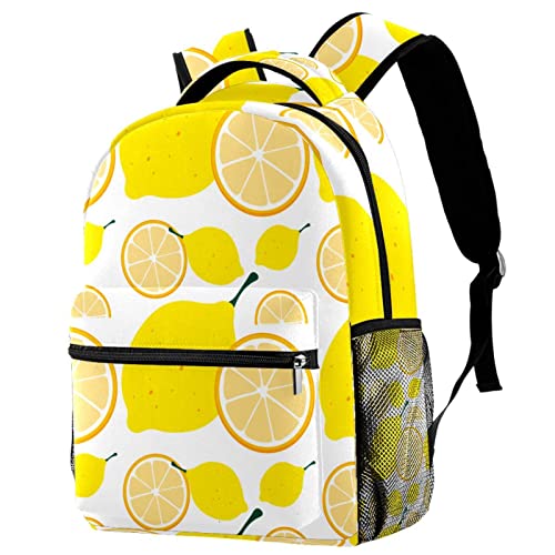Sac à dos de voyage jaune citron avec compartiment bouteille et grand volume