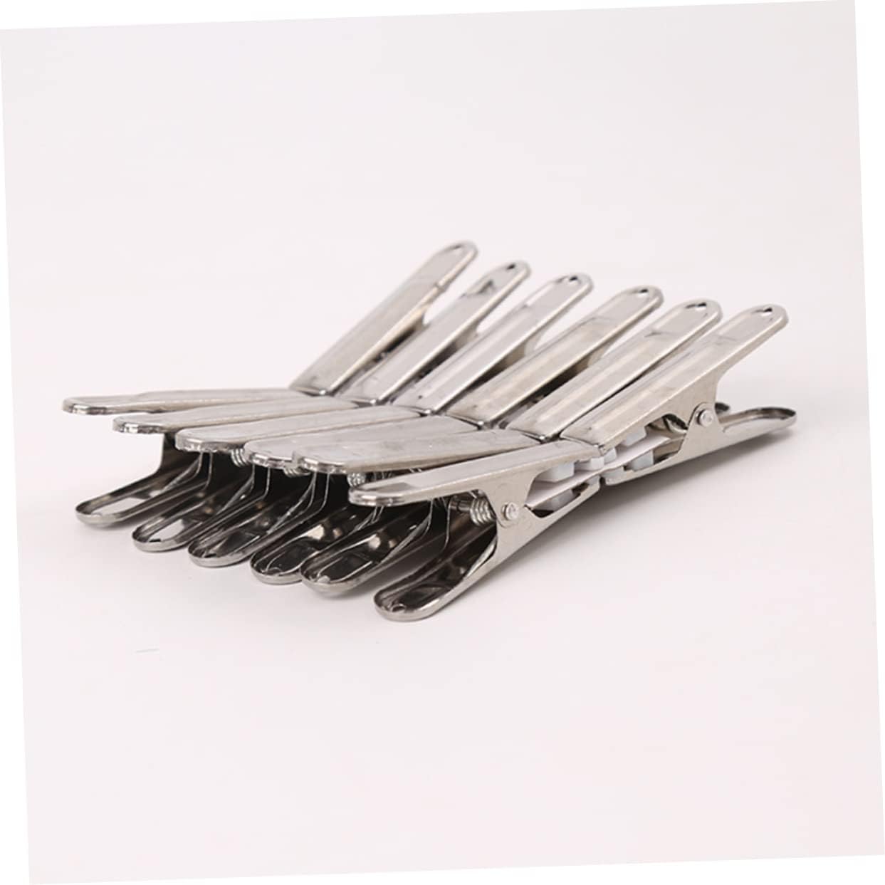 TIDTALEO Pcs Stainless Steel Classic Silver Clothespins Clothes Hanging Clips