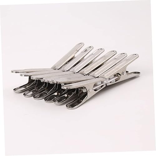 Miniatura 8 de TIDTALEO Pinzas de ropa clásicas de plata de acero inoxidable para colgar la ropa