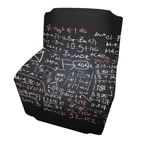 Housse de canapé imprimée formule mathématique avec protection meuble simple extensible