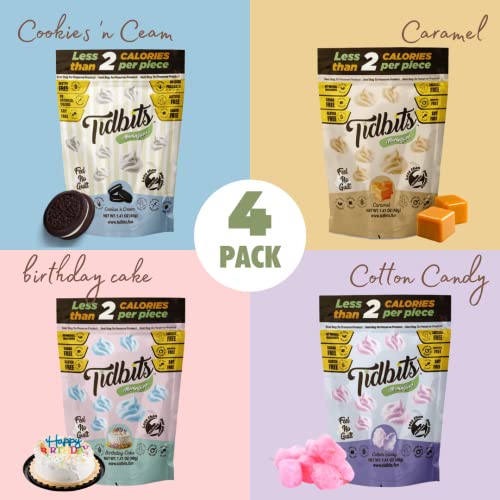 Tidbits Fun Bites Meringue The Party Pack, Low Calorie Snacks, Gluten Free Snacks, Sugar Free Snacks, Low Carb Snack, Diabetic Snacks - Pack Of 4 Sugar Free Meringues #TOP1