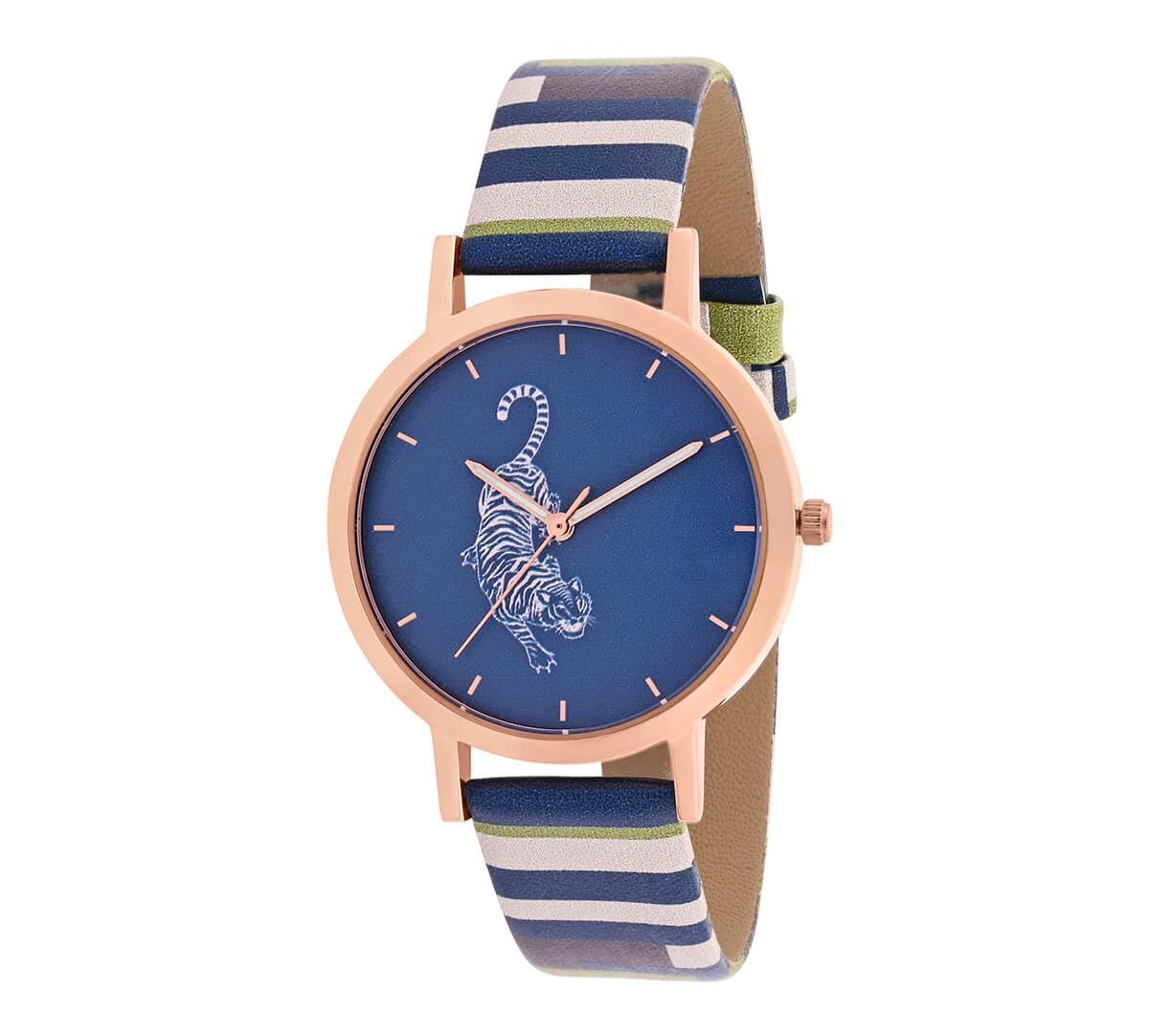 India Circus by Krsnaa Mehta Sapphire Stripes Wrist Watch (B0D3HWZ8NT) Amazon Price History, Amazon Price Tracker