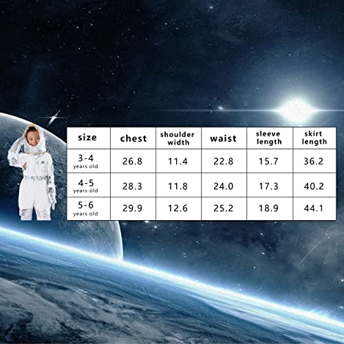 Astronaut Costume For Kids Space Pilot Jumpsuit With Helmet And Gloves (5-6Years) #TOP6