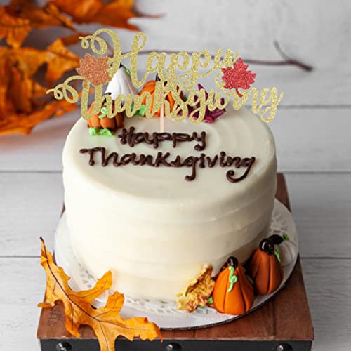 Happy Thanksgiving Cake Topper - Thankful Cake Topper Decor, Thanksgiving Party Cake Decorations, Thanksgiving Cake Toppers Supplies #TOP2