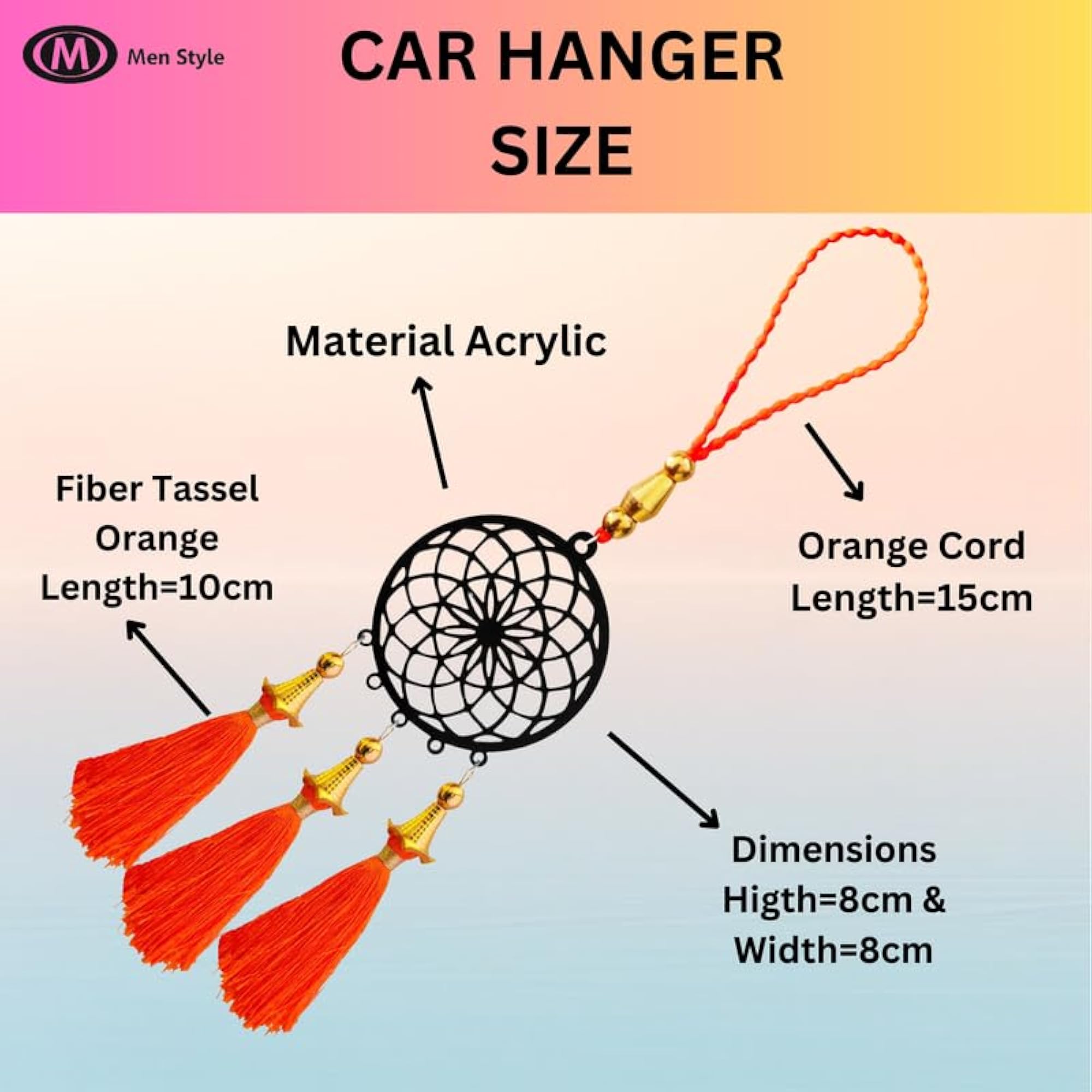 Acrylic Wheels Design Car Hanging Decor