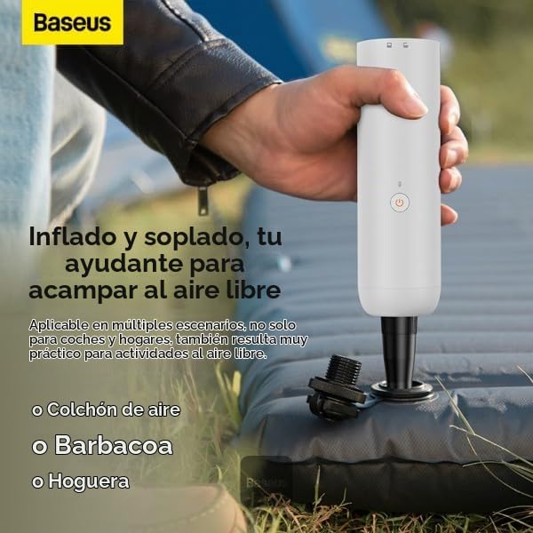 Aspirator de Mana Baseus A3 Lite, putere aspirare 12000pa, suporta incarcare QC3.0, filtru HEPA, acumulator 6000mAh, cablu inclu
