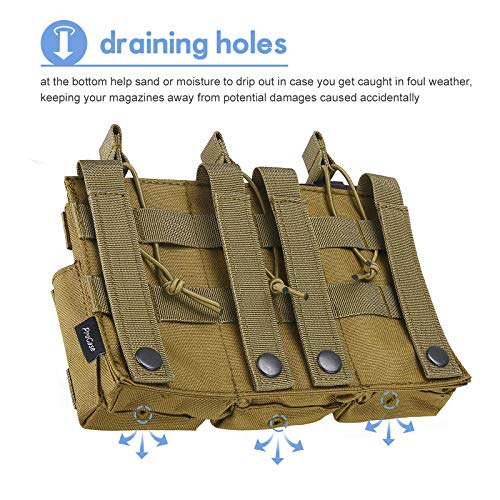 ProCase 6 Pouch Magazine Holder for Rifle, Open-Top Triple Tactical Stacker Mag Pouch