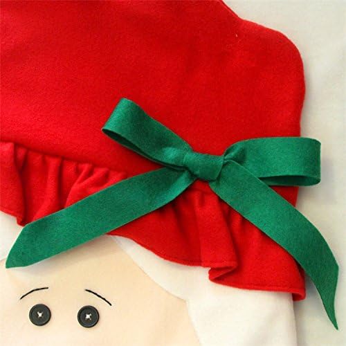 Christmas Chair Covers, Mr & Mrs Santa Claus Christmas Kitchen Chair Covers for Christmas Holiday Party Festival Kitchen Dining Room Chairs（ Set of 2 ）