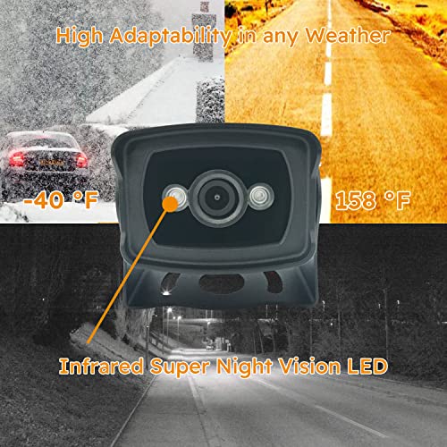 Image of VC5 1080P HD Backup Camera, IP69K Waterproof Rear View Camera with IR Night Vision,AHD Sensor, Wide Dynamic Range,Viewing Angle,4-Pin Compatible, Works with VMS /VMST /VMQD Systems,9-36V