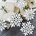6pcs Large White Snowflakes Ornaments 12” Big Plastic Glitter Snowflake for Winter Indoor Outdoor Christmas Tree Window Room Decorations Giant Craft Snowflakes