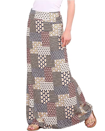 Image of Popana Long Maxi Skirt for Women, Flowy Long Skirts for Women | High Waisted Soft Trendy Rayon, Sundress Convertible Skirt, Long Length Bodycon Maxi Skirt, Petite and Plus Size