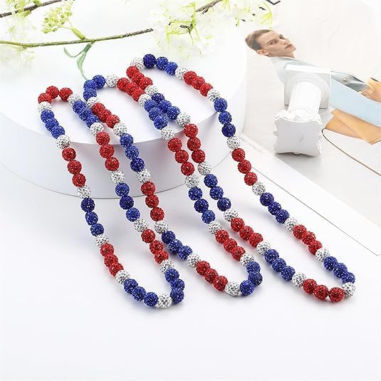 Unisex Colorful Diamond Baseball Necklace – Diamond Rhinestone Beaded Chain Necklace, Stylish Baseball Jewelry Gift for Baseball Enthusiasts and Team Players - Image 5