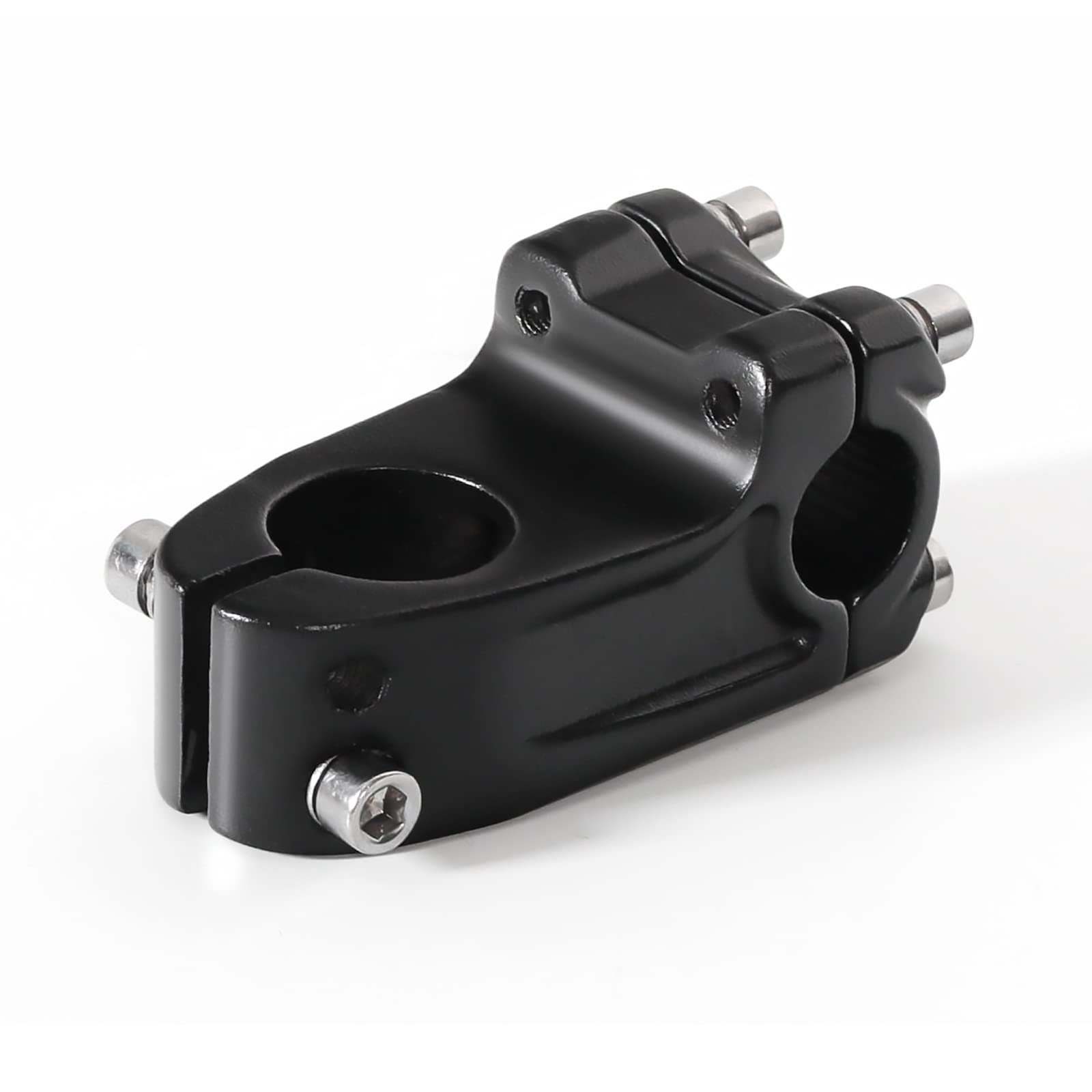 Potence de guidon de vélo BMX Downhill en alliage d'aluminium à pignon fixe 28,6 x 22,2 mm 0 degrés Noir Potence de guidon de vélo BMX Downhill en alliage d'aluminium à pignon fixe 28,6 x 22,2 mm 0 degrés Noir