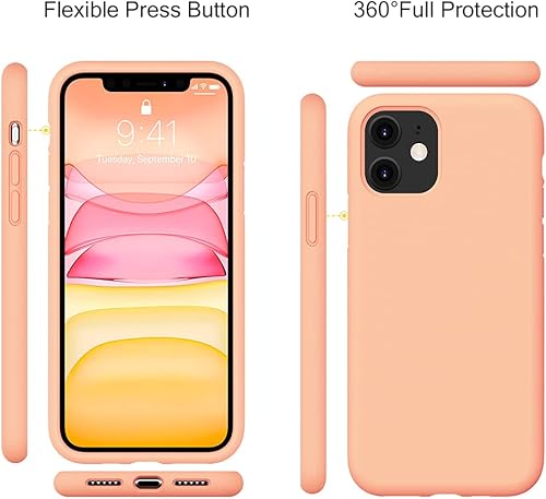 Miniatura 1733 de Miracase - Funda diseñada para iPhone 11 con protector de pantalla, funda de goma de silicona líquida, protección total contra caídas y a prueba