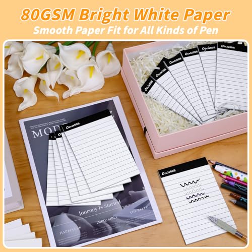 Image of Oleitodh 48 Pack 4 x 6 Inch Notepads White Memo Pads Writing Pads