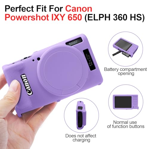 Funda Easy Hood para Canon PowerShot IXY 650, silicona suave miniatura 5