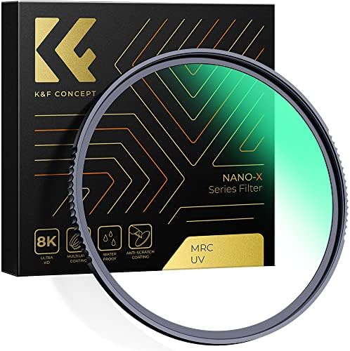K&F Concept 72mm UV Filter, 28-Layer Multi Coated Ultraviolet Protection Lens Filter Slim Glass UV Filter Nano-X Series Waterproof MRC Ultra Violet for DSLR Cameras