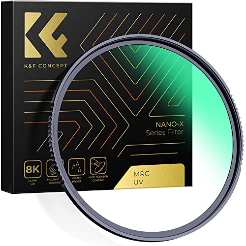 K&F Concept Nano-Xcel Filtr UV 55MM Filtr ochronny UV, filtr MC UV Slim HD szkło optyczne z 28 warstwami nano-powłokową