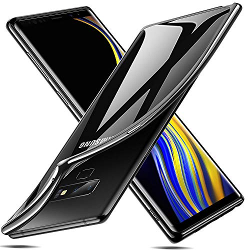 ESR Essential Twinkle Case Compatible for Galaxy Note 9, Clear Slim Soft TPU Cover Case Compatible for the Samsung Galaxy Note 9 6.4 inch, Black Frame