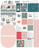 Riley Blake’s Assortment of Premium Quilting Fabric Panels, Perfect for Quilting, Apparel, DIY Crafting, and Home Decor (Afternoon Tea Project Panel)
