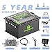 Mosasaur 36V 105Ah Golf Cart Lithium Battery, Built-in Smart 200A BMS with Touch Monitor and 20-Amp Charger, APP Supported, MAX 7680W, 4000+ Cycles Charging, Designed for Golf Carts