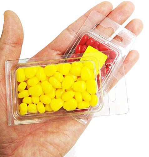 50Pcs/Box Simulation Fake Corn Soft Baits Carp Fishing Lures Floating Baits With Nice Scent,Yellow #TOP1