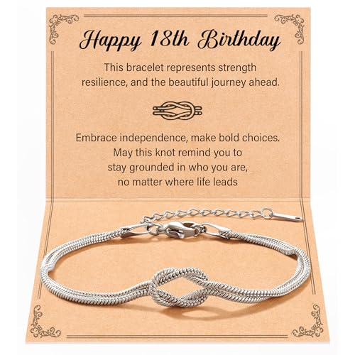 Tarsus 18th Birthday Decorations Gifts for Girls Love Knot Bracelet Happy 18 Year Old Girl...