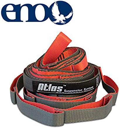ENO, Eagles Nest Outfitters Atlas Chroma Hammock Straps, Suspension System, Red/Charcoal